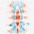 Recovered minus assigned reference, case2_dense_r0_scalar_pwls, scalar attenuation at 80 kev, coronal (y = 0 mm)