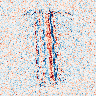 55–80 keV: observation − prediction (poisson scaled) of the assigned CT-derived vertebral phantom. Blue is negative, pale is zero and red is positive. The sign follows the panel label.