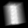 80–120 keV: withheld-view prediction of the assigned CT-derived vertebral phantom. Lighter pixels indicate greater negative log transmission.