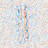 80–120 keV: observation − prediction (poisson scaled) of the assigned CT-derived vertebral phantom. Blue is negative, pale is zero and red is positive. The sign follows the panel label.